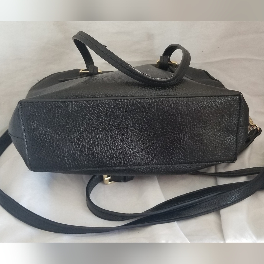 Anne Klein black 3 ajustable long strap & double handled purse - Picture 5 of 10